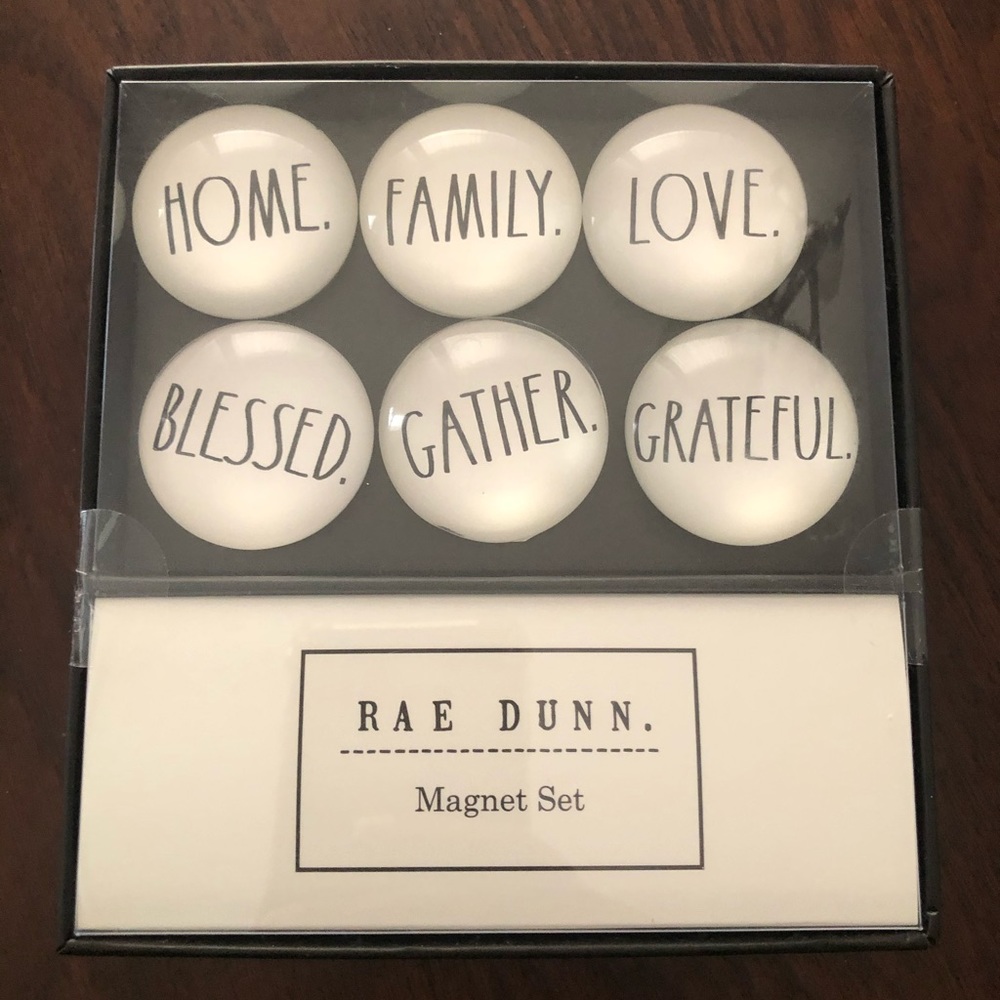 New Rae Dunn Glass Dome Magnet Set